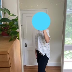 Floral short sleeve blouse